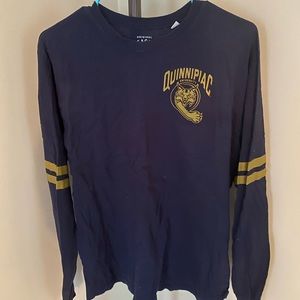 Navy long sleeve Quinnipiac jersey tee
